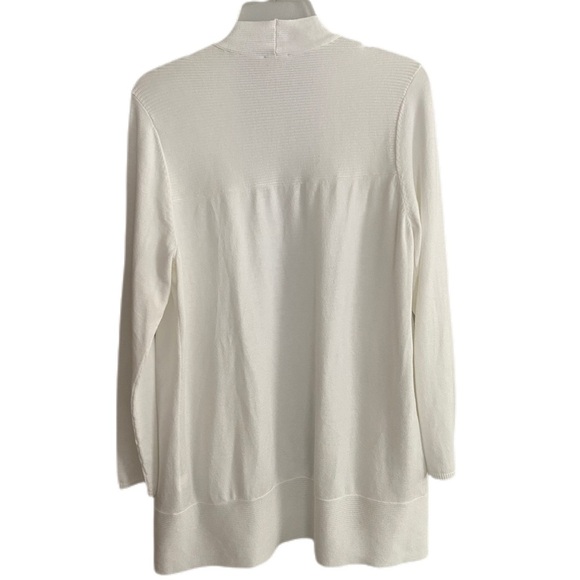 Chico's Open Front Cardigan Cream Long Sleeve Lightweight Size Medium - Picture 2 of 11